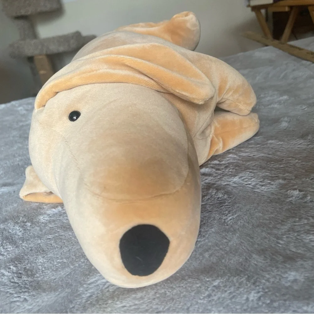 Jellycat  medium mellow mallowDog Pillow Toy - Soft Tan Dachshund Stuffed Animal